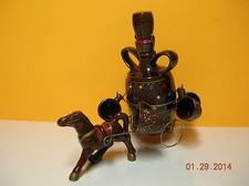 DECANTADOR DE CERÂMICA VINTAGE - CONJUNTO CORDIAL CAVALO E CARRINHO com (6) ÓCULOS DE TIRO comprar usado  Enviando para Brazil