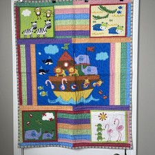 Colcha de bebê acolchoada à mão Noah’s Ark Machine - Nova colorida - Cobertor 32 x 40  comprar usado  Enviando para Brazil