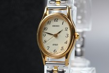 Vintage 2001 Seiko Spirit 4N21-5200 SGP Relógio Feminino de Quartzo Oval Dourado do Japão comprar usado Vintage 2001 Seiko Spirit 4N21-5200 SGP Relógio Feminino de Quartzo Oval Dourado do Japão comprar usado  Enviando para Brazil