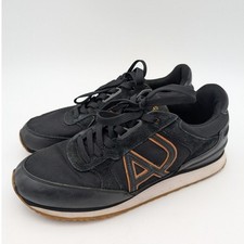 Tênis Armani Jeans corte baixo com cadarço masculino preto/marrom tamanho US8.5 EU41, usado comprar usado  Enviando para Brazil