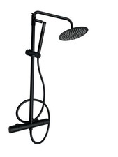 Zestaw prysznicowy SCHÜTTE z deszczownicą 25cm, czarny mat na sprzedaż  PL