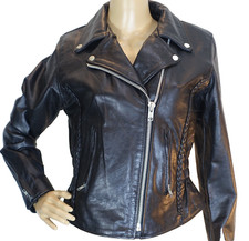 Vtg black leather for sale  Hopkins
