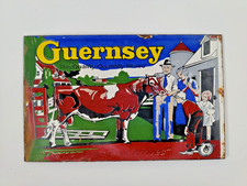 Placa de esmalte vintage de porcelana de vaca para fazenda leiteira de qualidade Guernsey 8 x 5" comprar usado  Enviando para Brazil