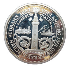Moeda internacional réplica austríaca Double Vereinsthaler moeda banhada a prata. comprar usado  Enviando para Brazil