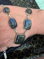 Labradoritcollier 925 silber gebraucht kaufen  Lichtenstein/Sa.