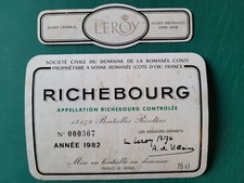 Richebourg 1982 romanée d'occasion  Expédié en Belgium