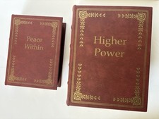 Conjunto de 2 peças forrado Higher Power Peace With Hide A Book Box, Bugiganga, Joias SEM TRAVA comprar usado  Enviando para Brazil