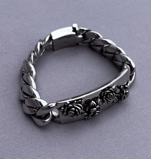 Usado, Rara ED HARDY por Christian Audigier Y2K Pulseira Rosa Aço Fabricada Nos EUA Tamanho P/M comprar usado  Enviando para Brazil