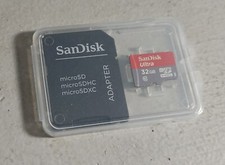 Cartão de memória e adaptador SanDisk Ultra Micro SDHC 32GB com estojo de plástico/caixa aberta comprar usado  Enviando para Brazil