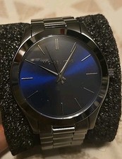 Relógio masculino Michael Kors MK8584 pista fina quartzo mostrador azul aço bronze 44mm comprar usado  Enviando para Brazil