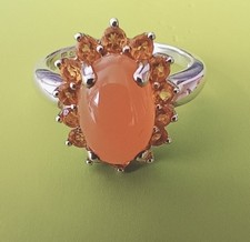 Orange moonstone cubic for sale  MABLETHORPE