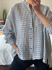 Eskandar checked linen for sale  LONDON