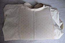 Camisa masculina antiga branca com colarinho padrão preto minúsculo menos e babador média c. 1910 comprar usado  Enviando para Brazil