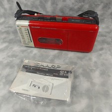Gravador cassete rádio portátil vintage Sharp QT-V5 vermelho 🎶 comprar usado  Enviando para Brazil