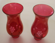 Cranberry glass etched for sale  Yakima