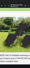 Textilene reclining folding for sale  BATLEY