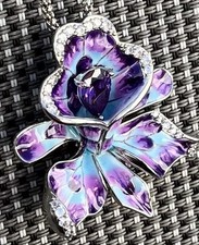 Halskette blume modeschmuck gebraucht kaufen  Bellenberg