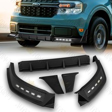 PARA 22-24 FORD MAVERICK PRETO PARA-CHOQUE DIANTEIRO LÁBIO LED SPOILER DE CORRIDA SEQUENCIAL comprar usado  Enviando para Brazil