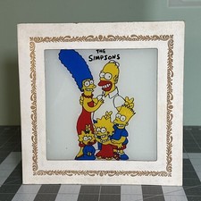 Moldura de papelão vintage The Simpsons azulejo de vidro design prêmio carnaval usada OG comprar usado  Enviando para Brazil