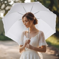 Guarda-chuva de noiva feminino A2Z carrinho de casamento babado duplo renda cúpula de caminhada dossel, usado comprar usado  Enviando para Brazil