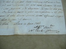 Lettera autografa 1786 usato  Bologna