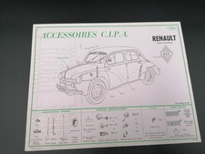 Fiche Accéssoires CIPA, RENAULT 4CV,Très Bon État comprar usado  Enviando para Brazil