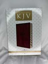 KJV Holy Bible, Super Giant Print Faux Leather Red Letter Edition - Thumb Index comprar usado KJV Holy Bible, Super Giant Print Faux Leather Red Letter Edition - Thumb Index comprar usado  Enviando para Brazil