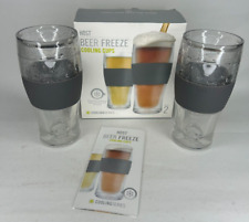 Copos congeladores de cerveja host congelador gel resfriador copo congelado conjunto de 2 16 oz, usado comprar usado  Enviando para Brazil