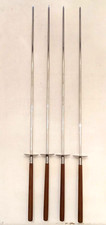 LOTE DE ESPETOS DE AÇO INOXIDÁVEL PARA CHURRASCO tipo espada de madeira vintage alças 23" de comprimento comprar usado  Enviando para Brazil