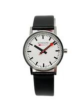 Relógio Mondaine Classic 30mm aço mostrador branco couro preto A658.30323.11SBB comprar usado  Enviando para Brazil