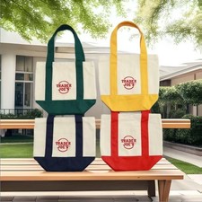 Usado, Sacolas de lona reutilizáveis Trader Joe’s bolsa tote de lona colorida 4 cores comprar usado  Enviando para Brazil