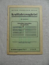 Ddr kfz brief gebraucht kaufen  Neubrandenburg