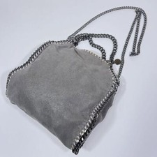Usado, Bolsa de ombro Stella McCartney Falabella cinza 2 vias corrente bolsa de couro ecológico comprar usado  Enviando para Brazil