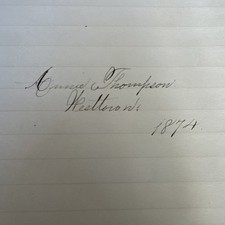 Caderno antigo lindamente escrito à mão de 1874 48 páginas * comprar usado  Enviando para Brazil