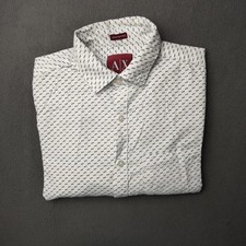 Camisa masculina Armani Exchange média branca azul com botões manga longa 100% algodão comprar usado  Enviando para Brazil