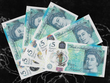 Banknotes five pounds for sale  LEICESTER