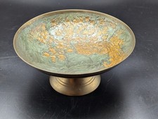 TIGELA PEDESTAL VINTAGE GLOBO SHOPER EXCLUSIVA BRONZE PINTADO À MÃO E CLOISONNE comprar usado  Enviando para Brazil