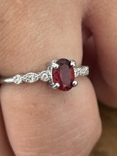 Bague ajustable grenat d'occasion  Chalon-sur-Saône