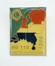 Broche de lapela esmaltado tom dourado Lions Club International MD 110 Holanda 1999 comprar usado  Enviando para Brazil