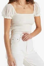 Blusa URBAN OUTFITTERS Feminina Sabrina Decote Quadrado Marfim Tamanho M comprar usado  Enviando para Brazil