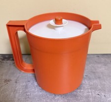 Jarro de jarro vintage Tupperware laranja 1575 tampa de botão 1,5 quartos - 6 xícaras, usado comprar usado  Enviando para Brazil