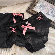 Calcinha Tanga Feminina Moda Rosa Doce Bowknot Preta Conforto  comprar usado  Enviando para Brazil