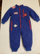 Macacão Tootsie Roll Vintage Infantil Corrida Puffer Meninos Azul/Vermelho Tamanho 3T BMW Ford comprar usado  Enviando para Brazil
