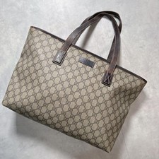 Usado, Bolsa de ombro GUCCI GG Supreme couro lona grande bege marrom MBb0849 comprar usado  Enviando para Brazil