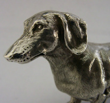 SUPERB GRANDE 152g STERLING SILVER DACHSHUND FIGURA ANIMAL DE CACHORRO 2003 5,25 polegadas comprar usado  Enviando para Brazil