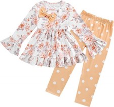 Roupa infantil menina bowknot manga babado top + calça floral 6-7 comprar usado Roupa infantil menina bowknot manga babado top + calça floral 6-7 comprar usado  Enviando para Brazil