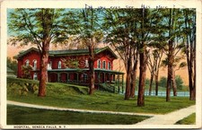 Cartão postal New York Seneca Falls Hospital on Shore of Cayuga Lake 1932 V100, usado comprar usado  Enviando para Brazil