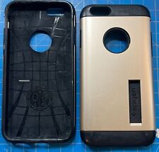 (Suporte quebrado) Capa protetora fina Spigen preta e dourada para iPhone 6s Plus/6 Plus, usado comprar usado  Enviando para Brazil
