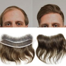 Usado, Peça de cabelo frontal masculina de renda para recuar a linha do cabelo humano natural comprar usado  Enviando para Brazil