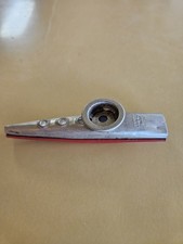 Instrumento musical Kazoo de metal vintage Co Eden NY rojo plata zumbido flauta tubo de viento segunda mano  Embacar hacia Mexico